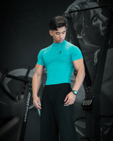 Hustle High Neck Compression T-shirt