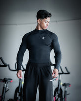 Hustle High Neck Full Sleeve Compression T-shirt