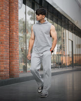 Acid Wash Sleeveless Hoodie