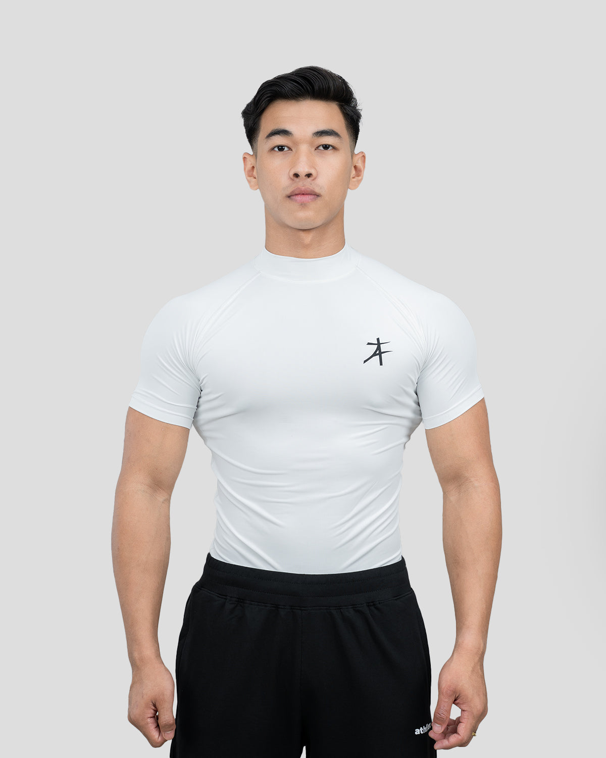 Hustle High Neck Compression T-shirt