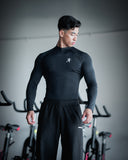 Hustle High Neck Full Sleeve Compression T-shirt