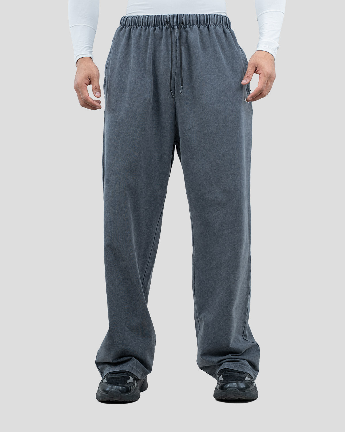 Acid wash baggy pants