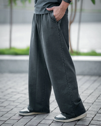 Acid wash baggy pants