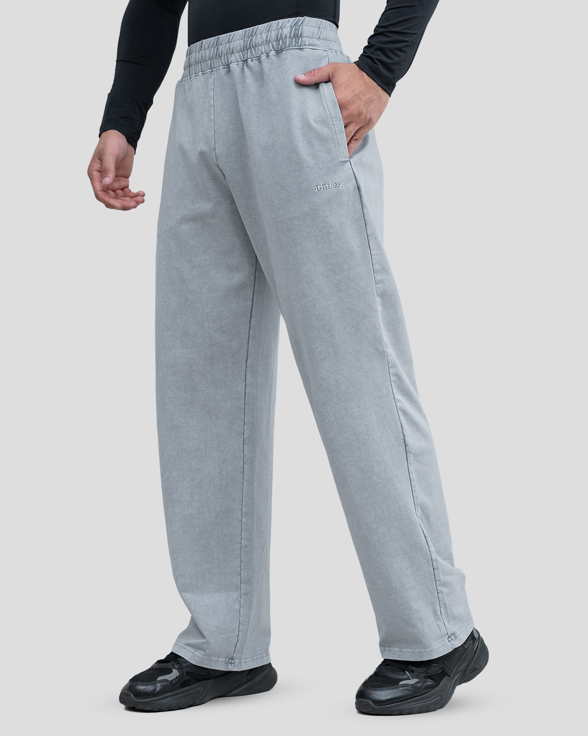 Acid Wash Straight Pants