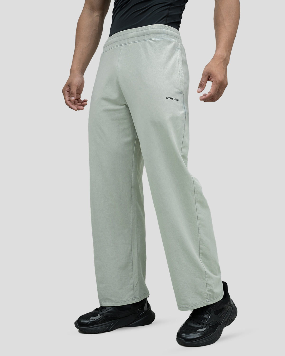 Washed Straight Pants