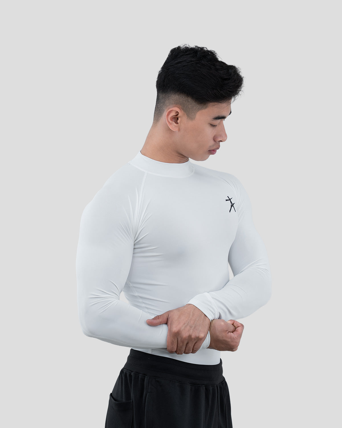 Hustle High Neck Full Sleeve Compression T-shirt