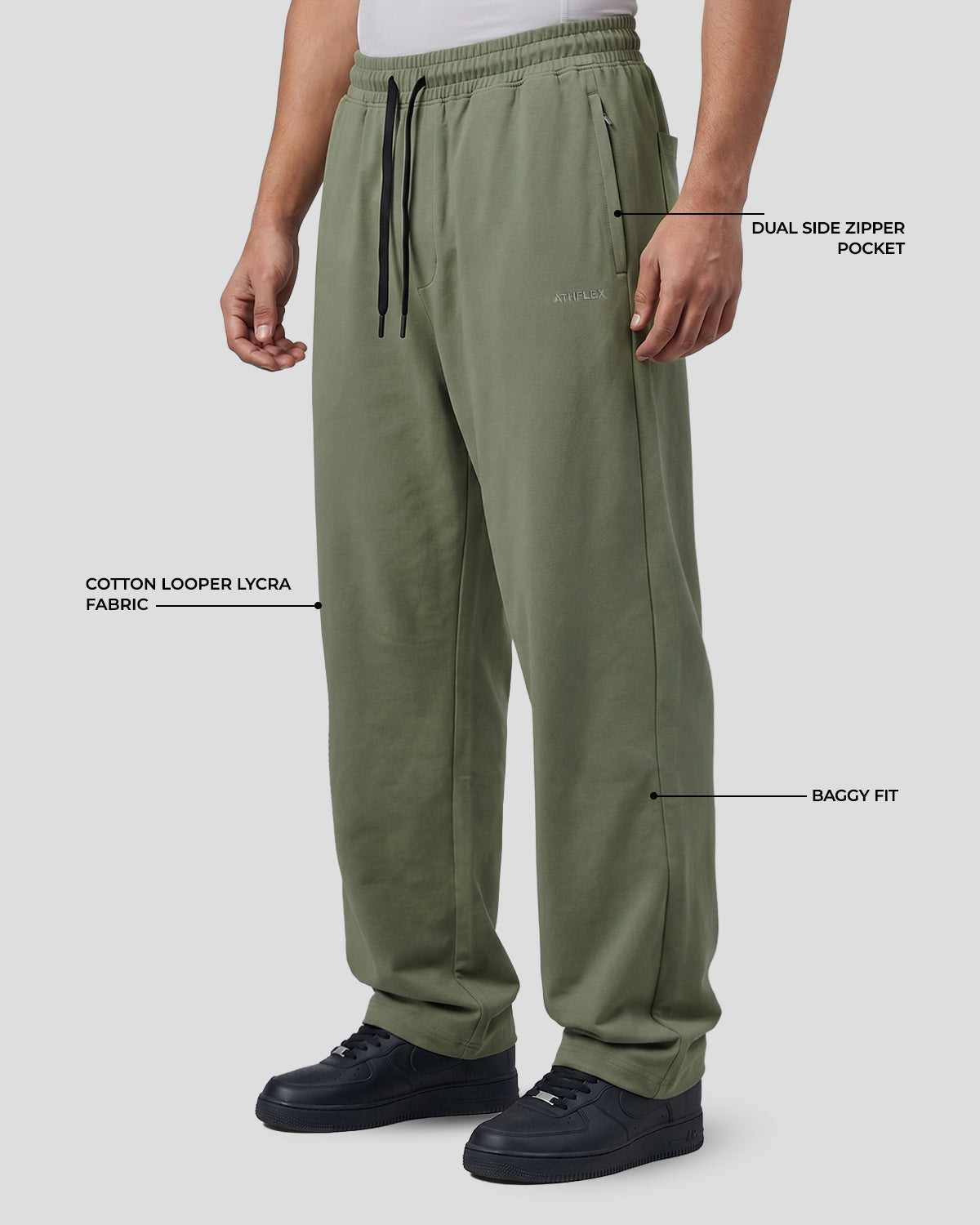 Sloid Baggy Pants
