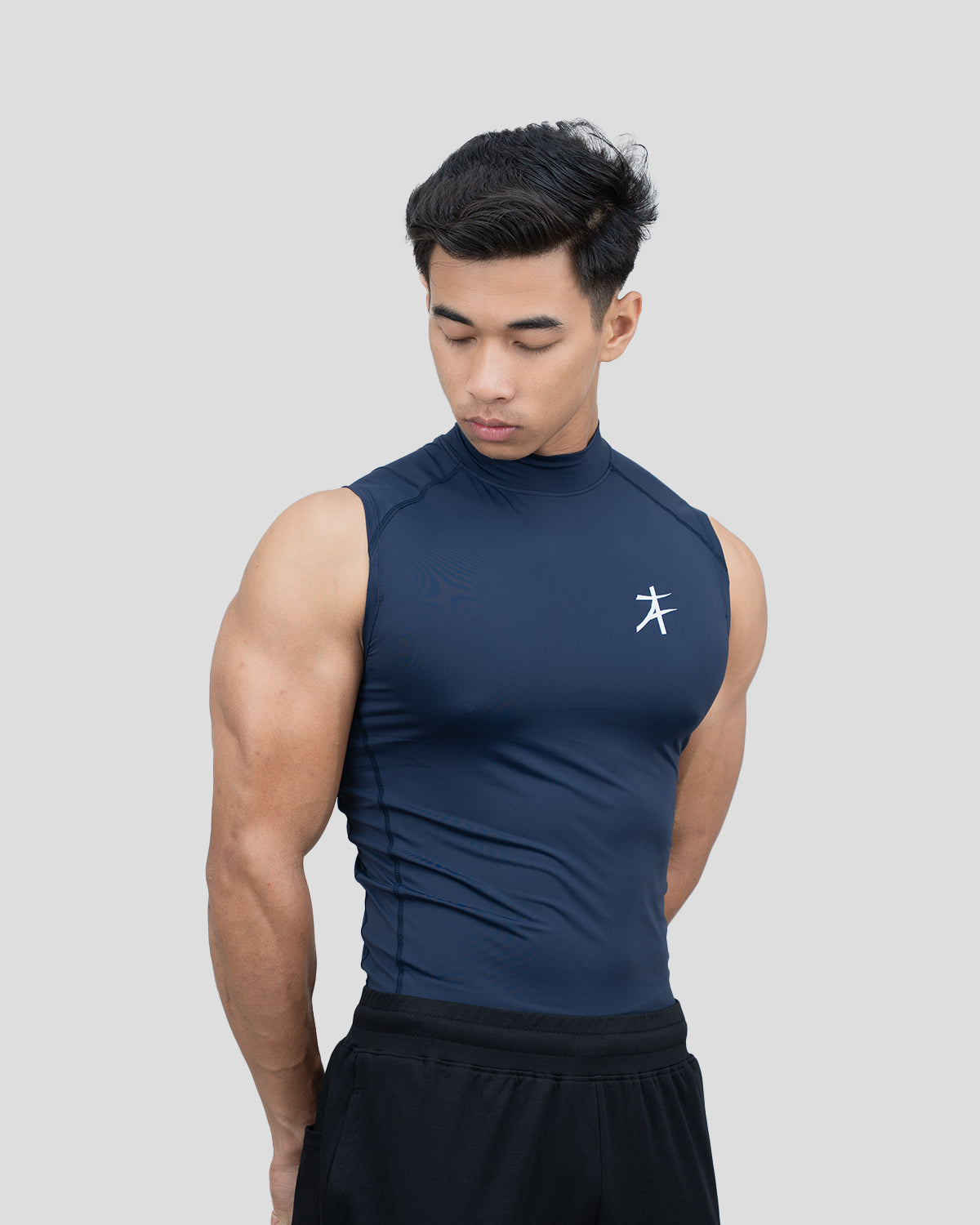 Hustle High Neck Compression Tank