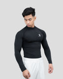 Hustle High Neck Full Sleeve Compression T-shirt