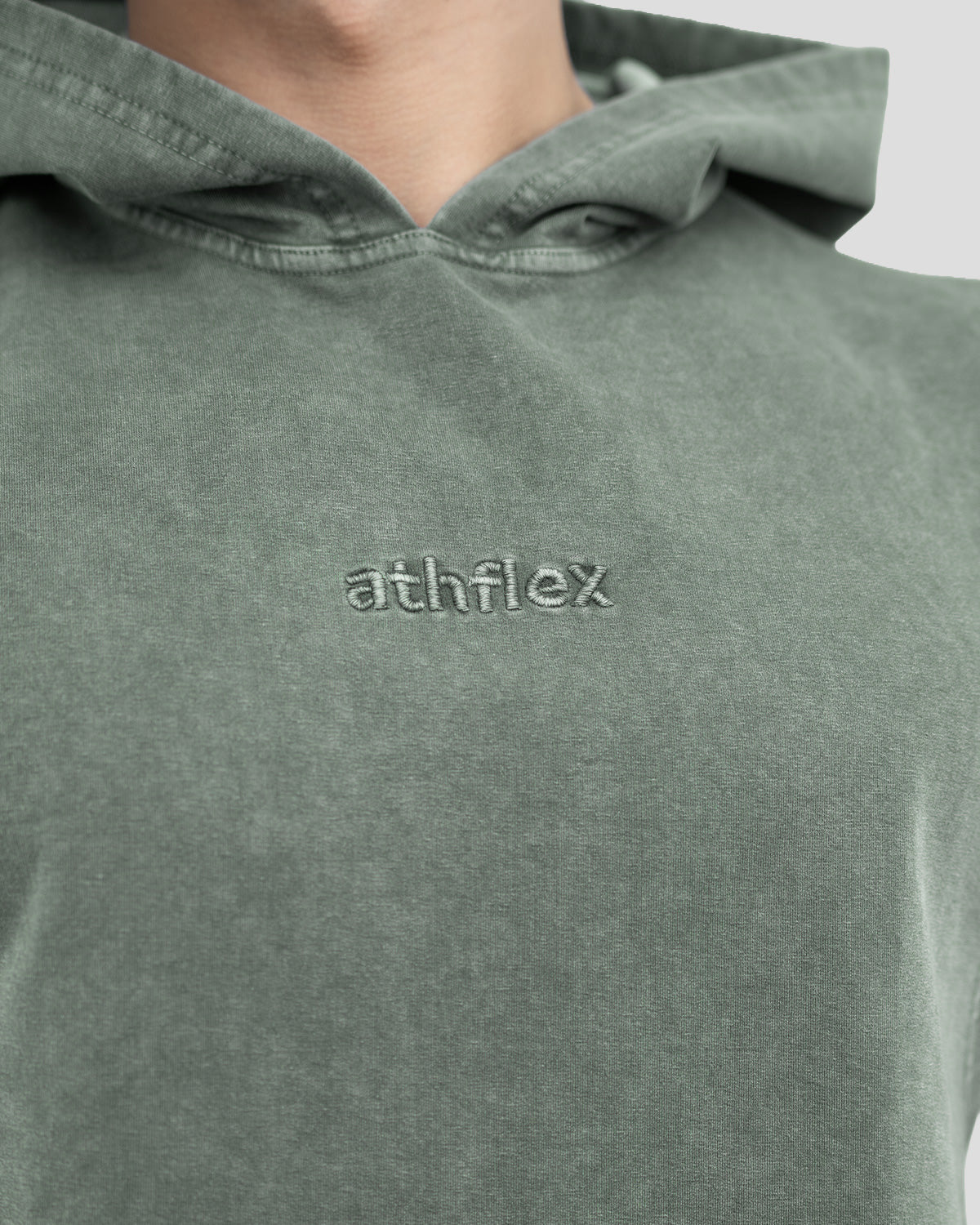 Acid Wash Sleeveless Hoodie