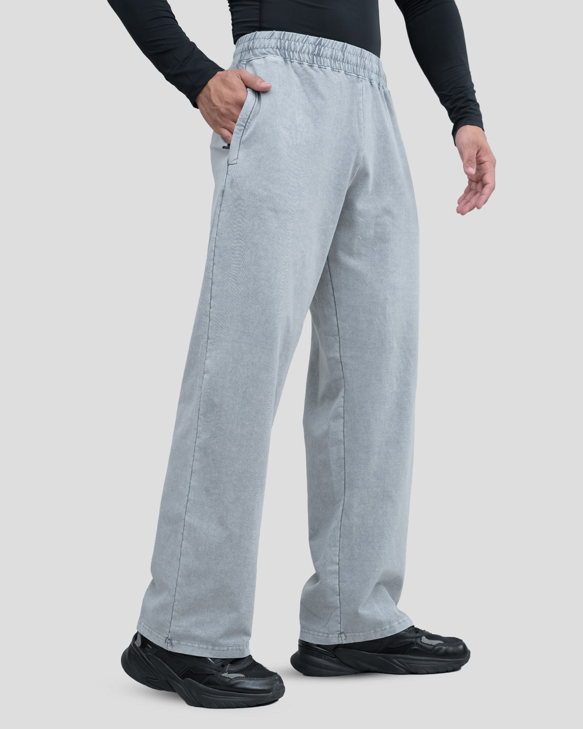 Acid Wash Straight Pants