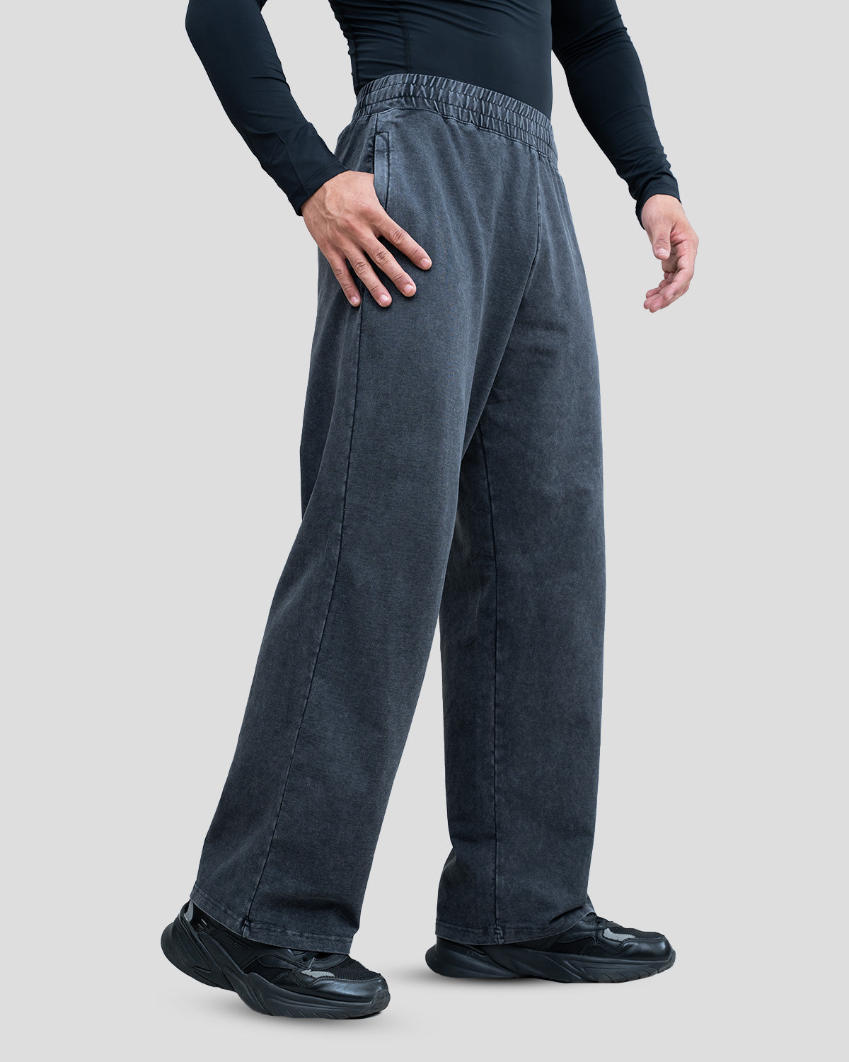 Acid Wash Straight Pants