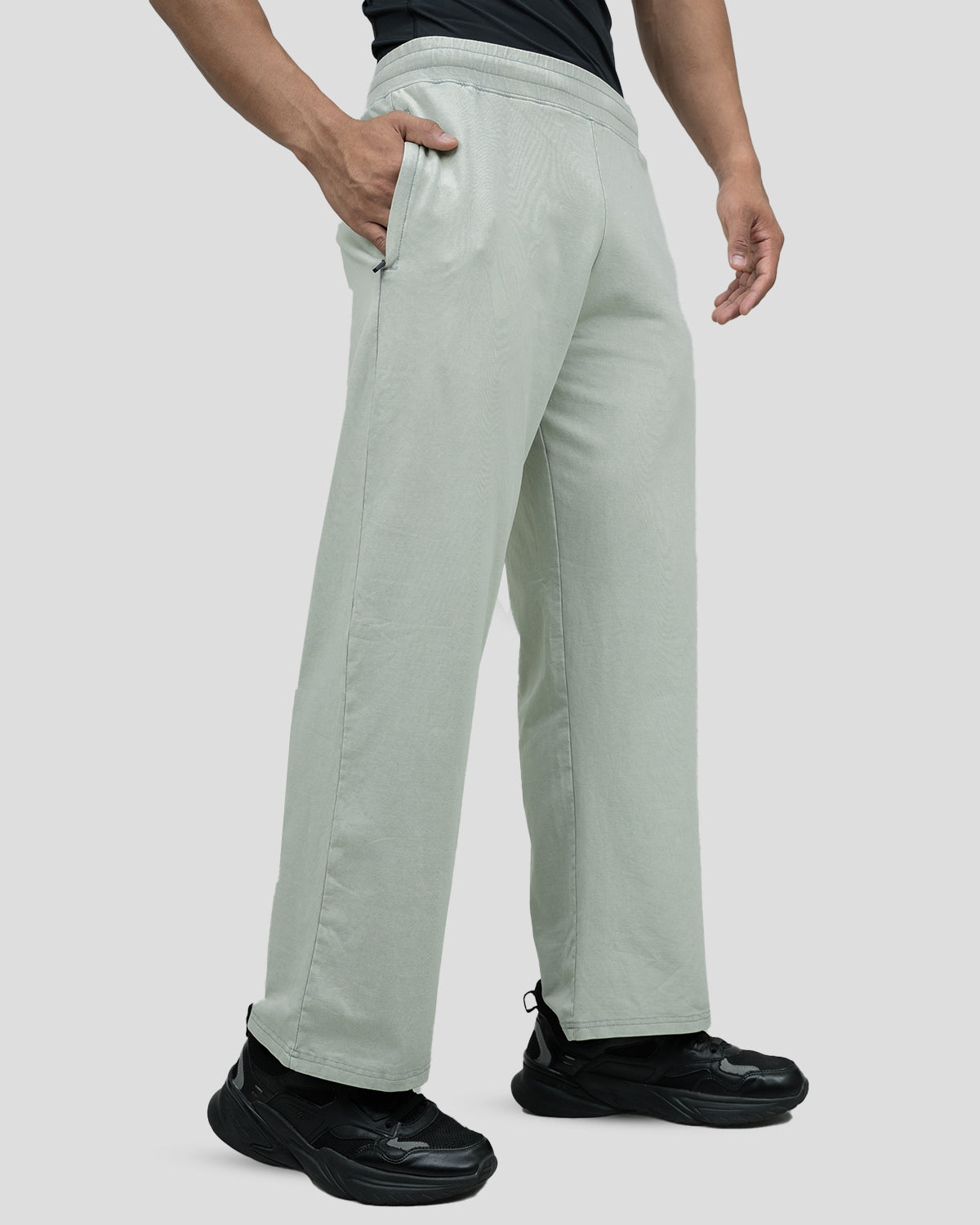 Washed Straight Pants