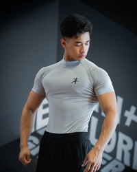 Hustle High Neck Compression T-shirt