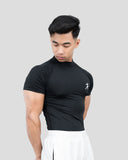 Hustle High Neck Compression T-shirt