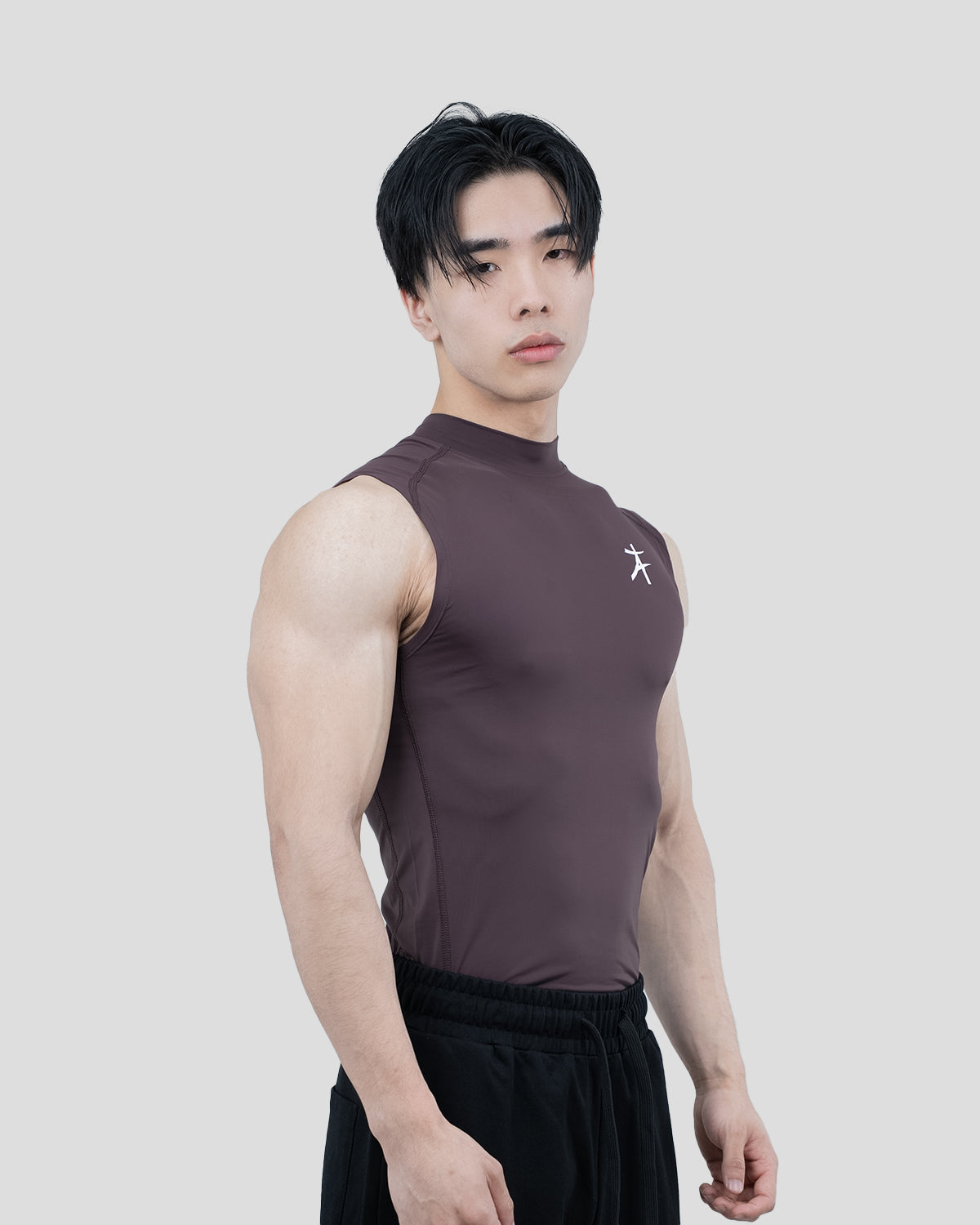 Hustle High Neck Compression Tank