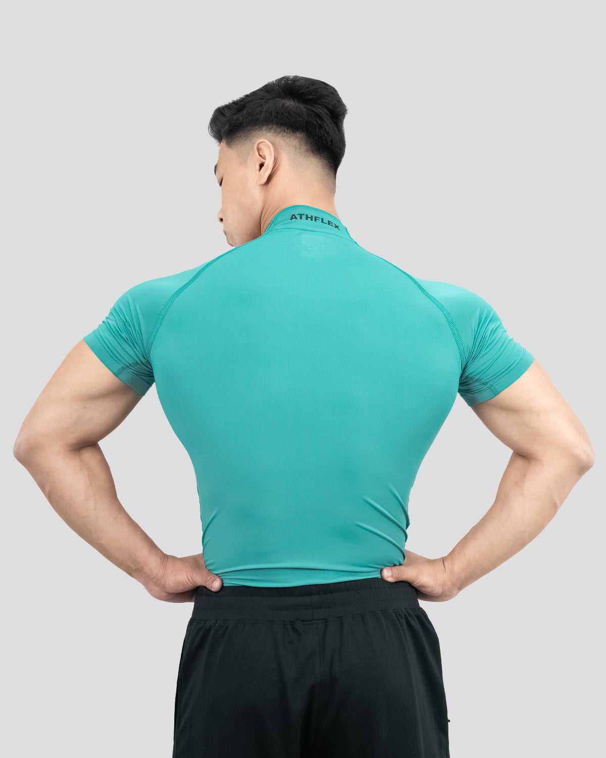 Hustle High Neck Compression T-shirt