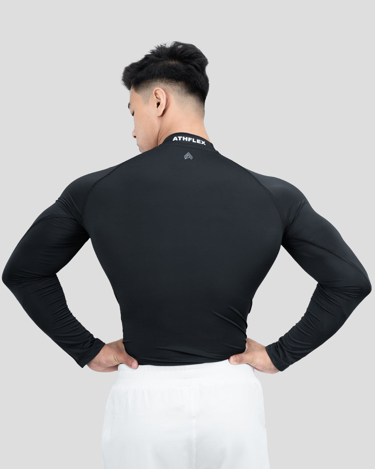 Hustle High Neck Full Sleeve Compression T-shirt