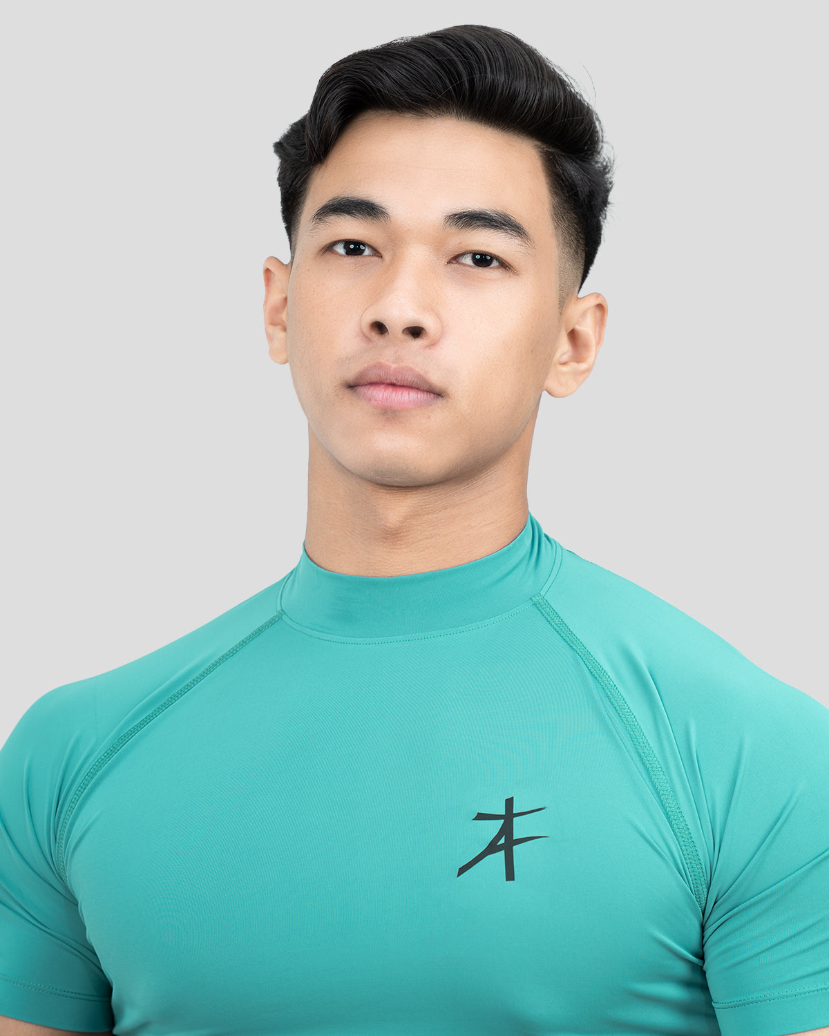 Hustle High Neck Compression T-shirt