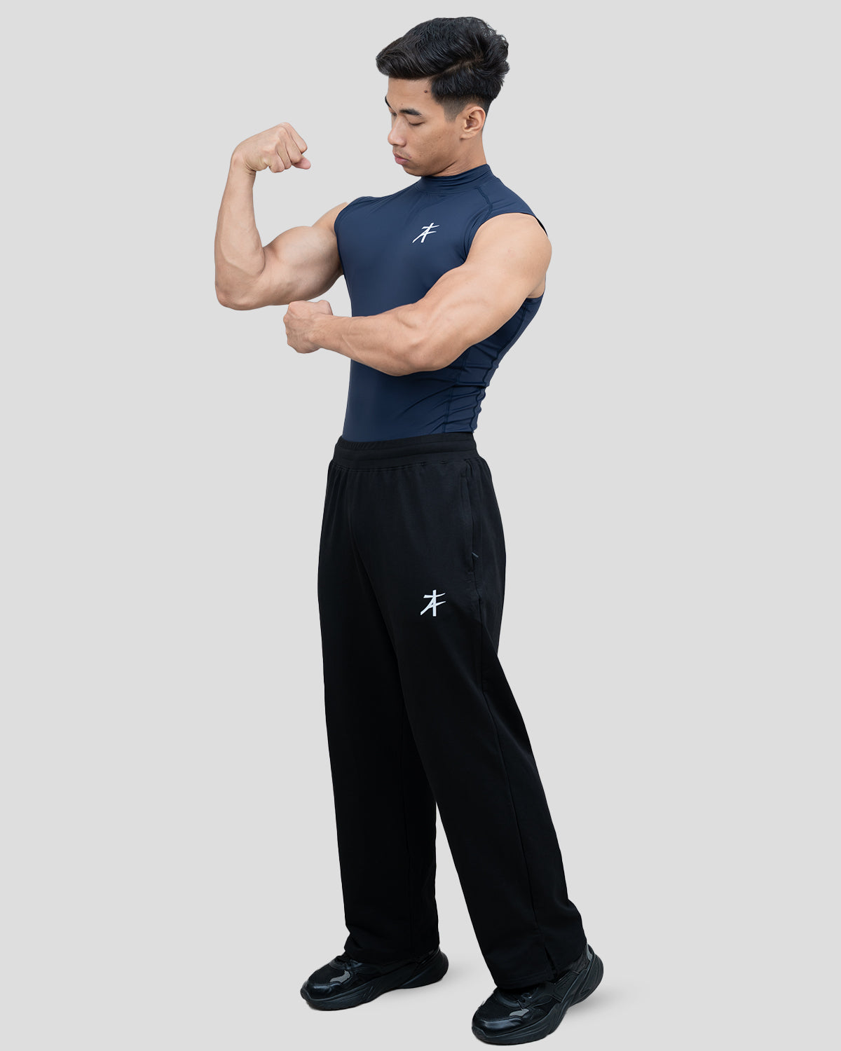 Hustle High Neck Compression Tank