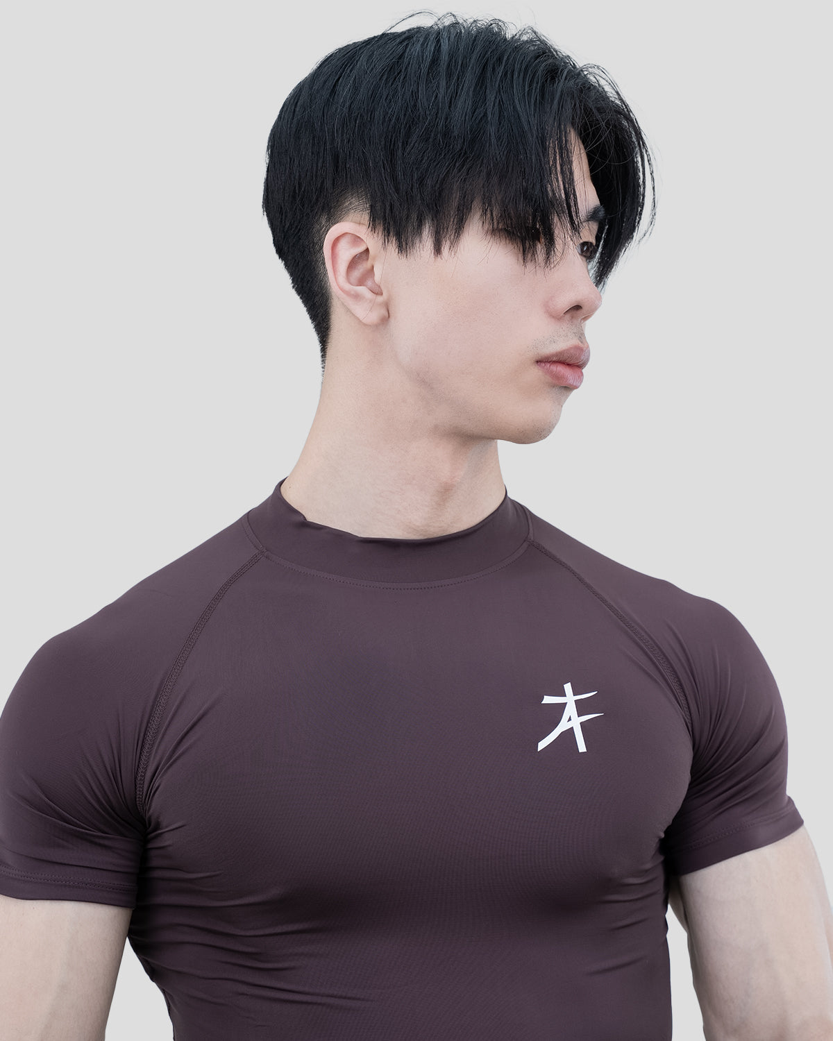 Hustle High Neck Compression T-shirt
