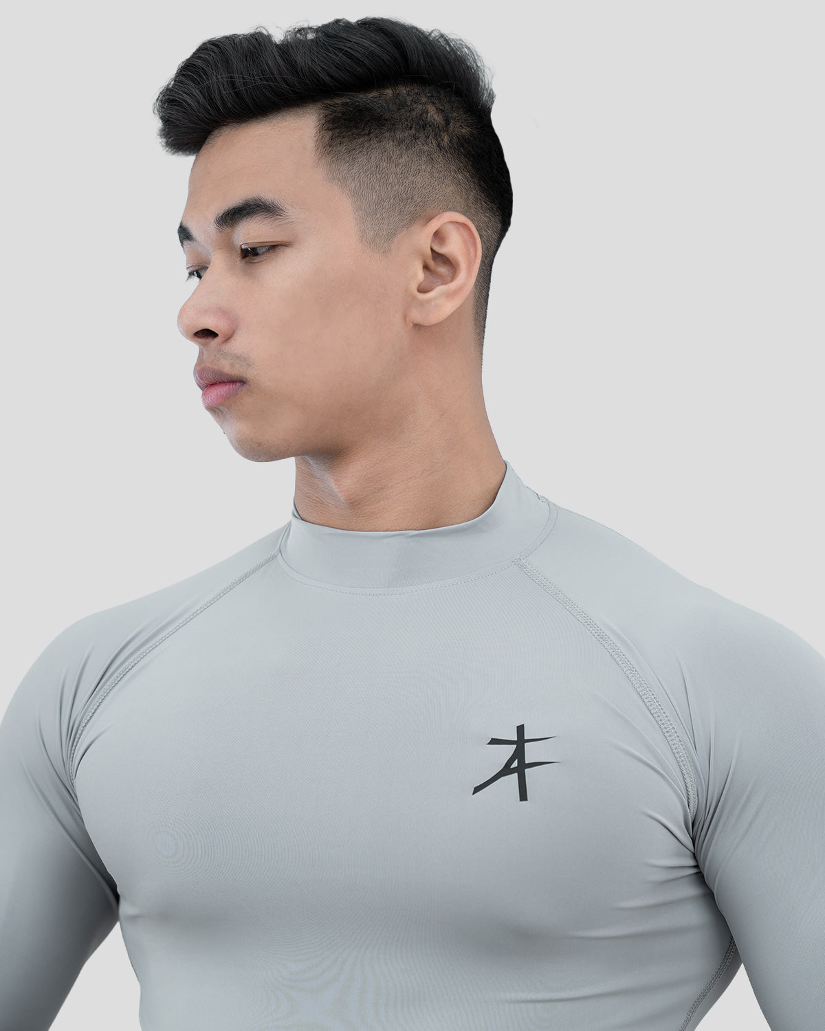 Hustle High Neck Full Sleeve Compression T-shirt