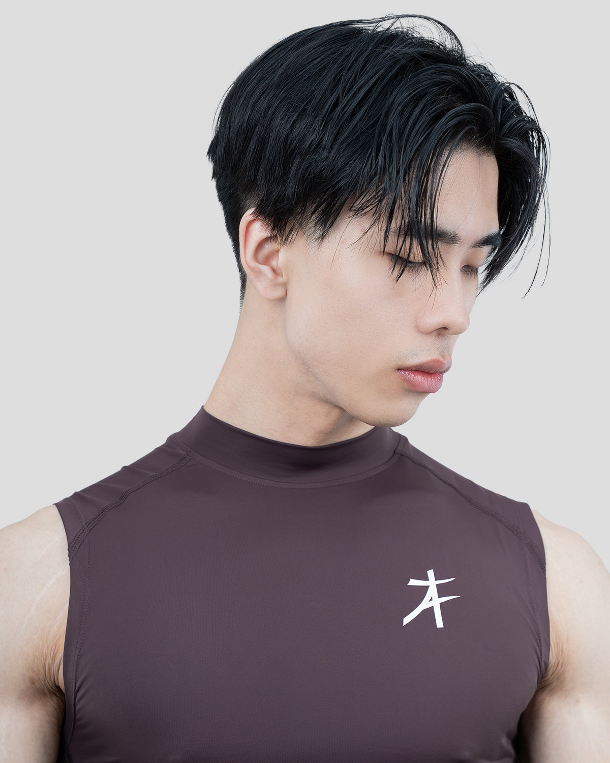 Hustle High Neck Compression Tank