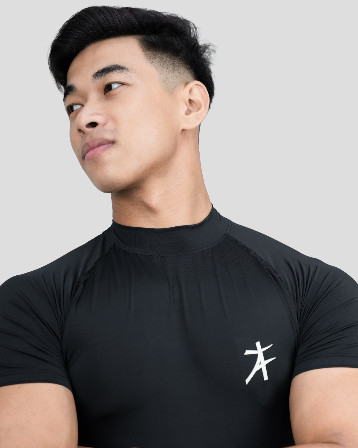 Hustle High Neck Compression T-shirt