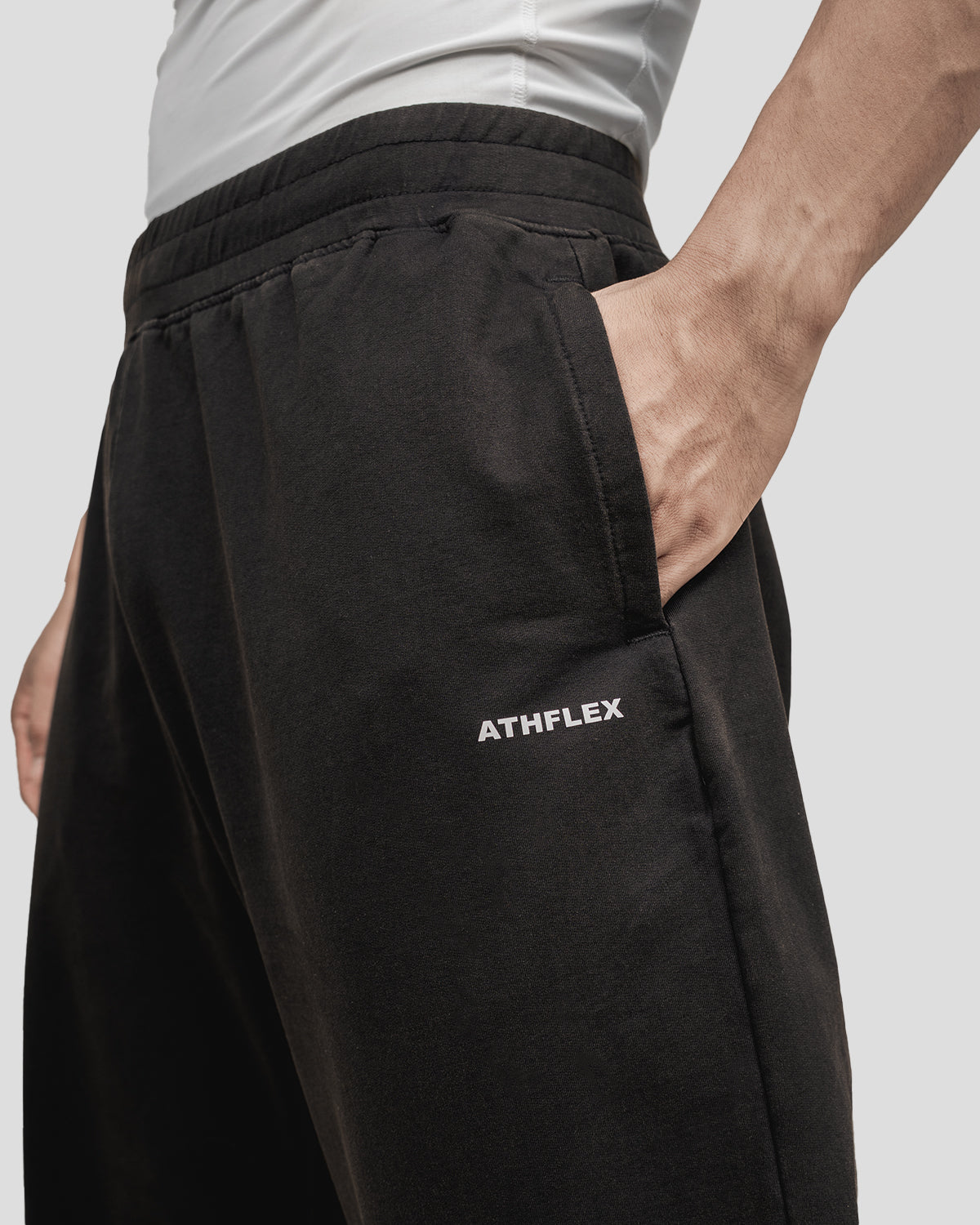 Washed Straight Pants