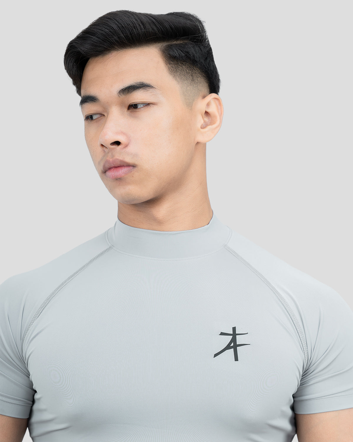 Hustle High Neck Compression T-shirt