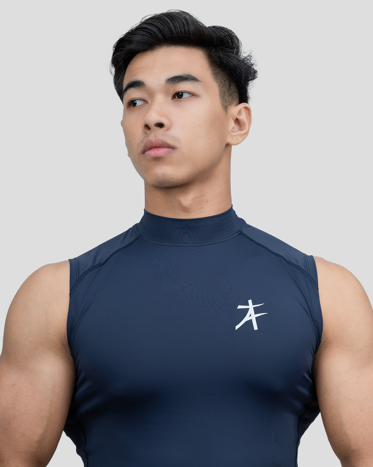 Hustle High Neck Compression Tank