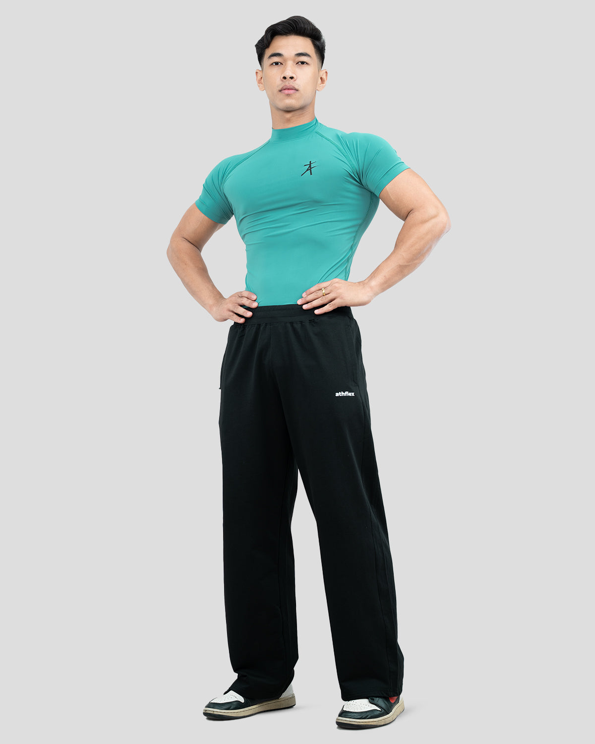 Hustle High Neck Compression T-shirt