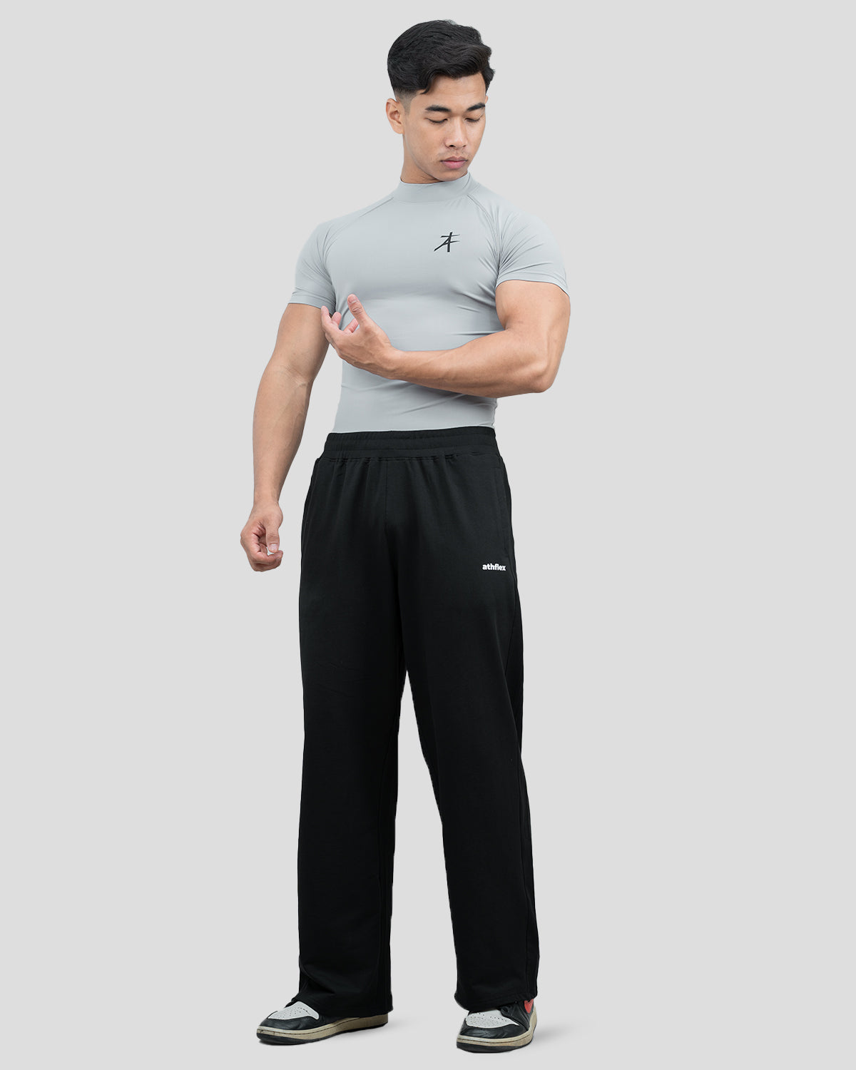 Hustle High Neck Compression T-shirt