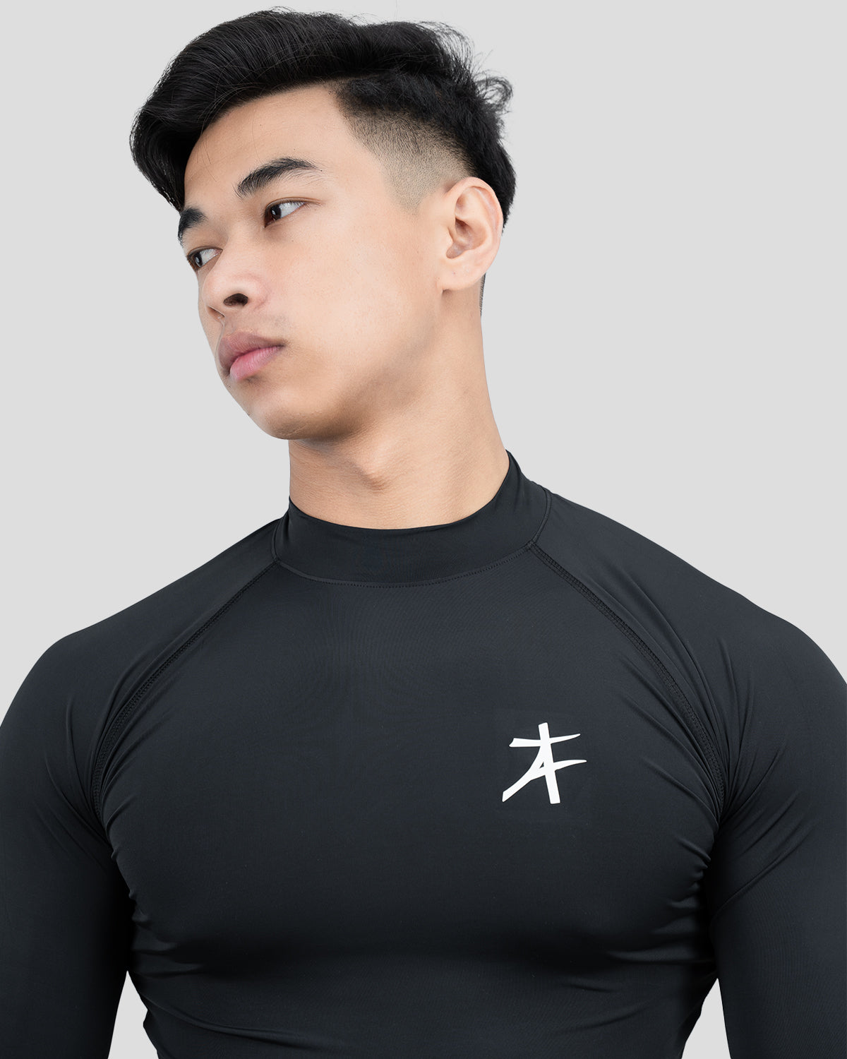 Hustle High Neck Full Sleeve Compression T-shirt