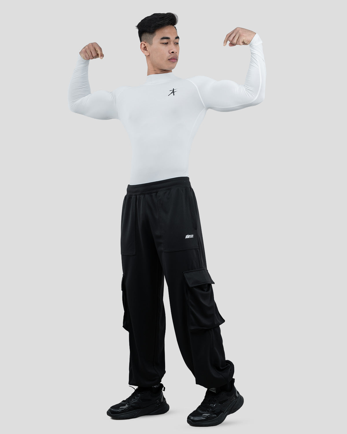 Hustle High Neck Full Sleeve Compression T-shirt