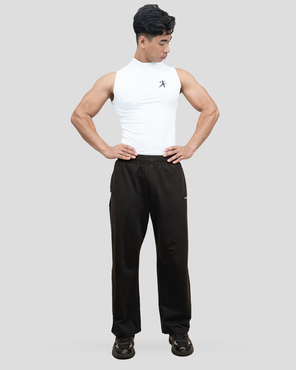 Washed Straight Pants