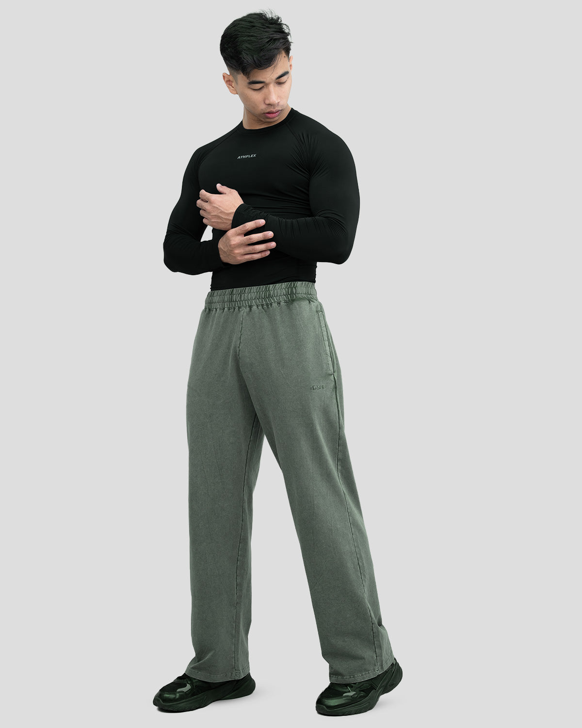 Acid Wash Straight Pant