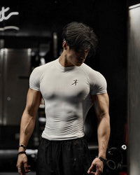 Hustle High Neck Compression T-shirt