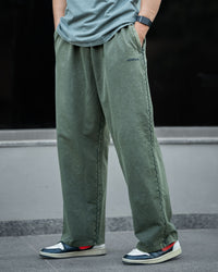 Acid wash baggy pants